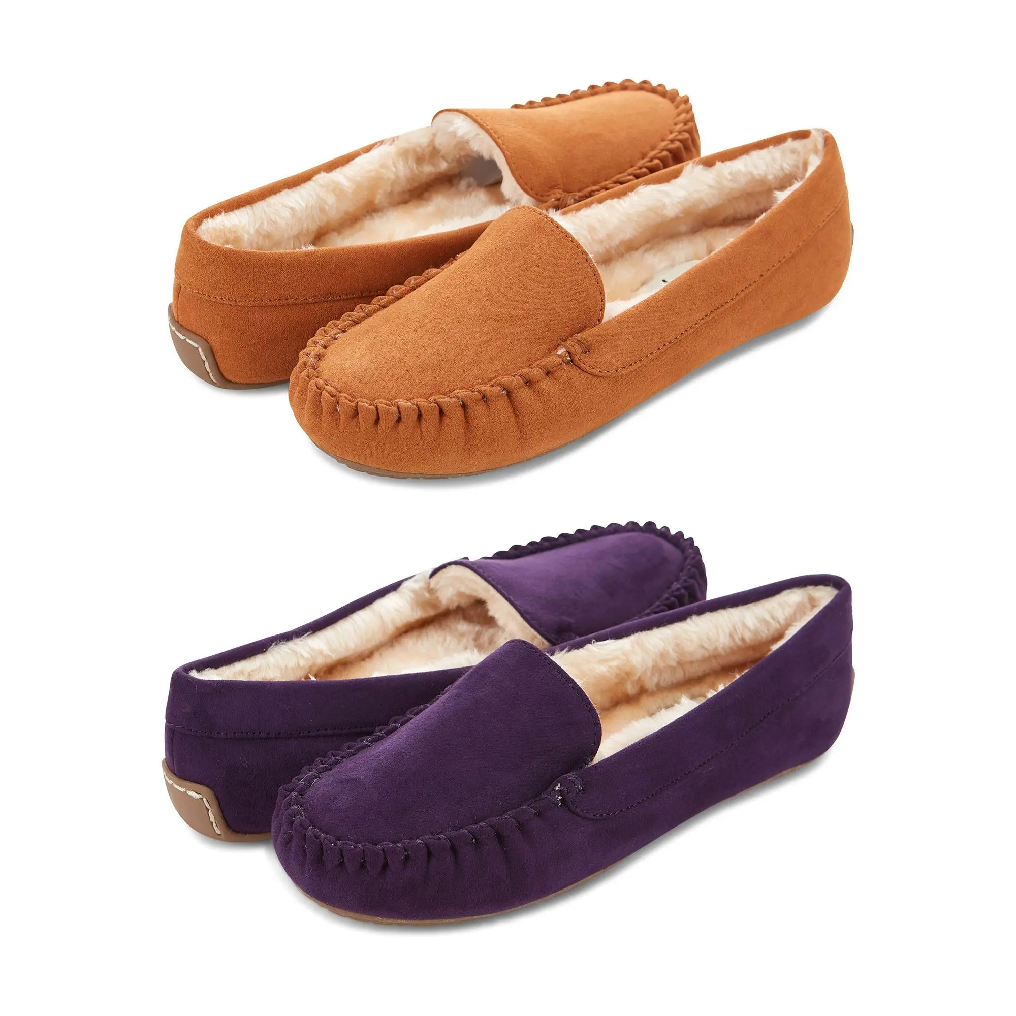 Floopi Microsuede Lily Moccasin Slippers - Set of 2 Floopi Microsuede Lily Moccasin Slippers - Set of 2