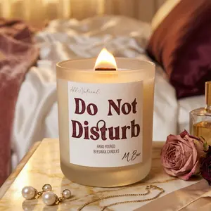 Do Not Disturb | Beeswax Wooden Wick Candle | Pear, Bergamot & Jasmine | Hand Poured, Clean Burn