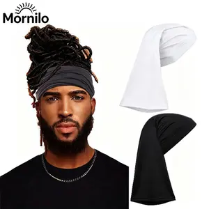 1Pc/2Pcs Extra Long Dreadlock Sock Cap, Soft Breathable Stretch Loc Cap, Seamless No Slip Night Sleep Hair Protection Stocking Cap for Dreads Braids Twists Long Hair for Men Women