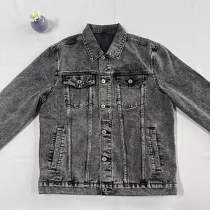 YXLUOKY Men's Denim Jacket with Flap Pockets All-Season Classic Jean Cloth for Fall Winter Street Style Outfit
