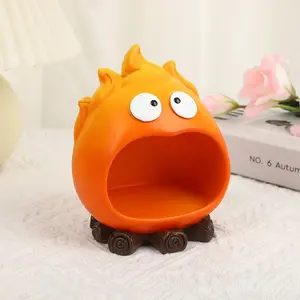 Cute Cartoon Key Storage Tray, Creative Home Decor for Entryway Living Room, Desktop Organizer, Stylish Fire Design, Home Decor Accessory