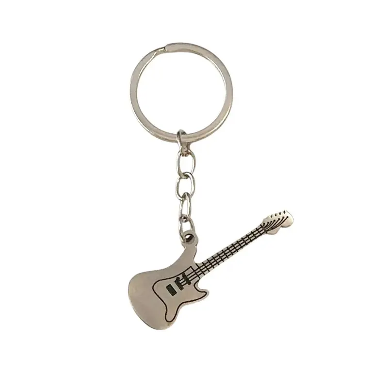 Guitar Car Keychain for Men Women Electric Guitar Keychain Key Ring Bag Charm Couple Gifts
