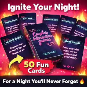 50 Pairs of Couple Cards Table Games, Fun Interactive Card Game for Friends' Gatherings, Entertainment & Leisure Activity