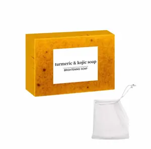 multi-pcs Lemon Turmeric Kojic Acid Soap Glow Brightening for Dark Spot Removal Organic Lemon Body Care Soap art soap split pea soap kids bath bombs with toys easter bath bombs rose bath milk black walnut bath rosemary bath bomb maggots bath bomb