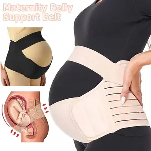 3 in 1 Maternity Band Support Belt Pregnancy Back Relief Fajas Tummy Belly Brace Black White