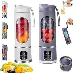 2026 New 450ml Digital Multimode Juicer Blender - Smart LED Display, Portable Juicer Shakes and Smoothies Blender | TYPE-C Charing | Leak Proof Design with 12 Stainless Steel Blades,multimode juicer machine,fresh juice.