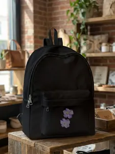 Floral Printed Backpack, Fun Design, Fashionable Look, Spacious Storage, Ideal for School, Travel, Business Trips, All Seasons Use