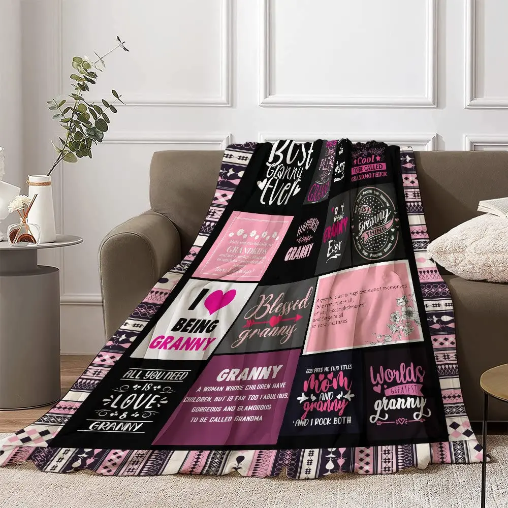 Best Granny BlanKet Gifts for Grandma from Grandchildren Throw BlanKet Mothers Day Birthday for Granny 50 X 60BLANKET
