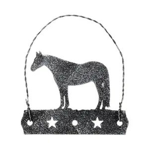 Equine Motif Glitter Ornament