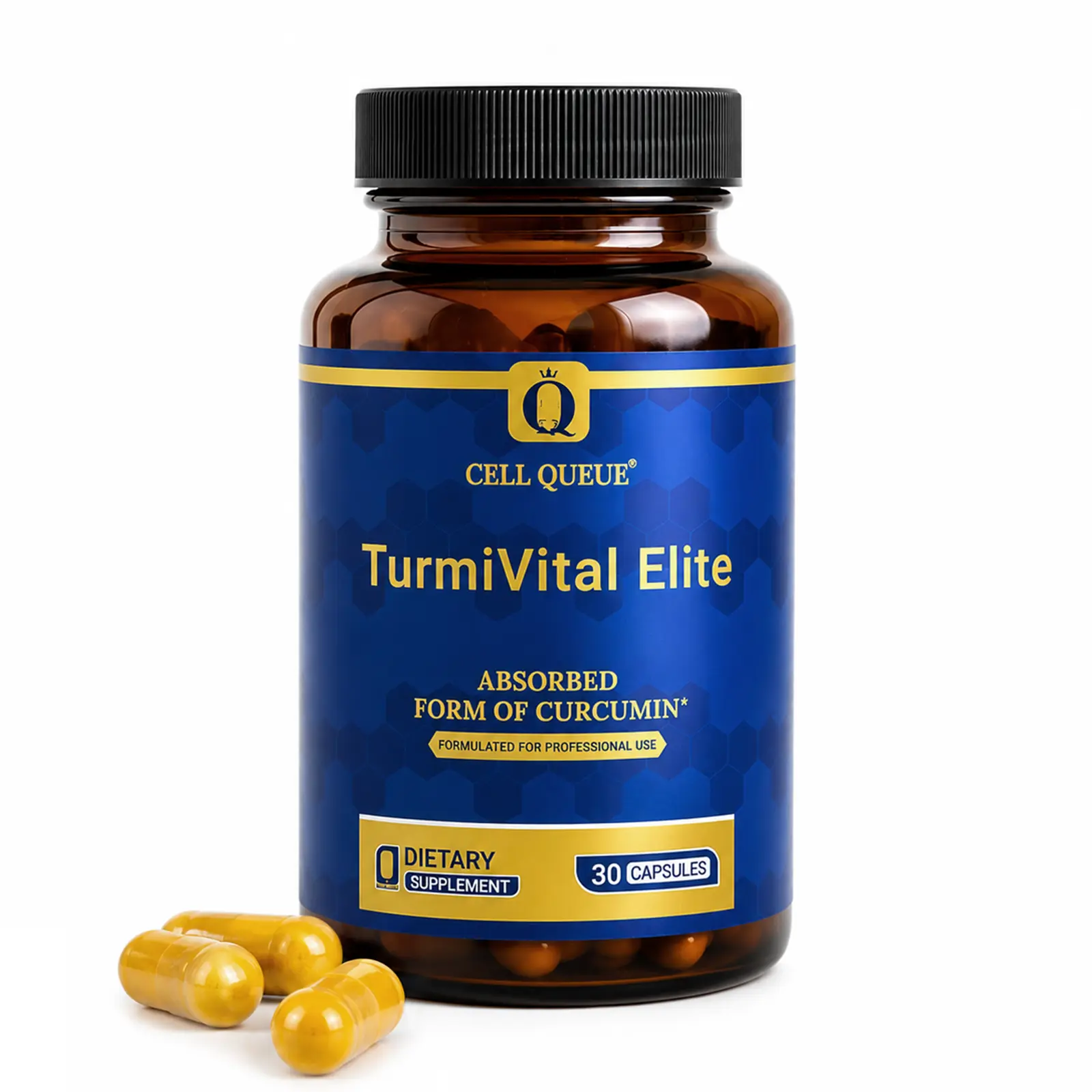 Cellqueue Theracurmin Turmeric Curcumin Supplement | High Absorption Formula | Antioxidant Support for Joint, Immune, Brain, Liver, Bone & Muscle Health