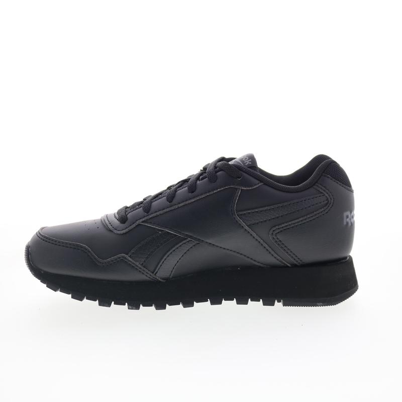 Reebok Glide Wide D Womens Black Wide Leather Lifestyle Sneakers Shoes
