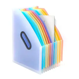 1 piece, 13 layers, A4 large capacity transparent expandable folder, rainbow student storage bag, can be used as a vertical accordion archive album, can hold 2000 sheets of paper, suitable for office, home, school, file storage bag, file receipt