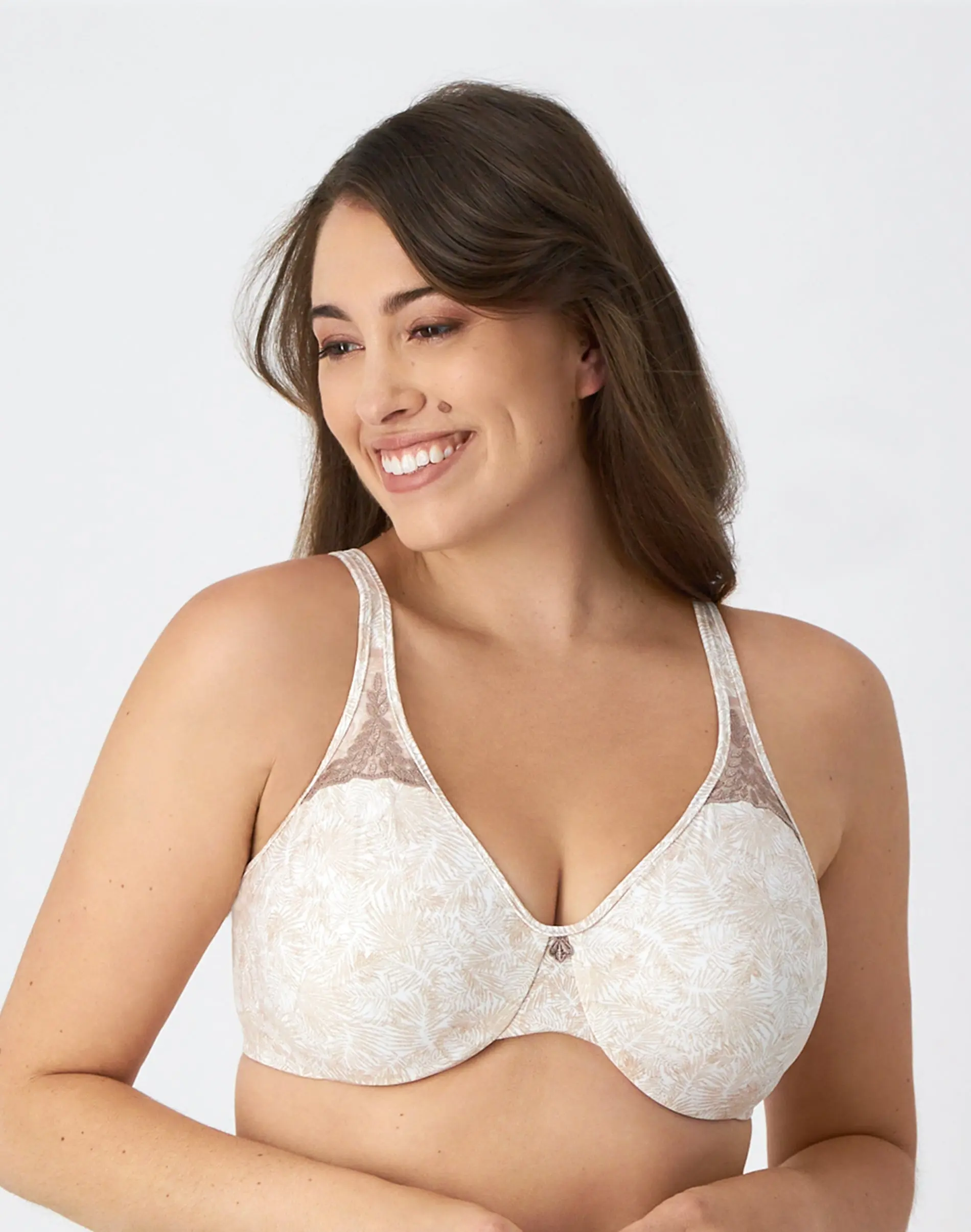 Bali Underwire Minimizer Bra Passion for Comfort Lace Everyday Full Coverage Fully Adjustable Straps Womenswear DF3385
