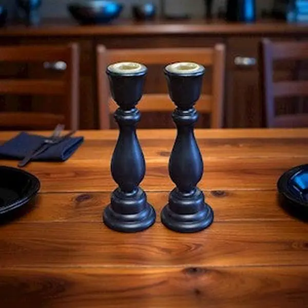 Wooden Candlestick (Set of 2)