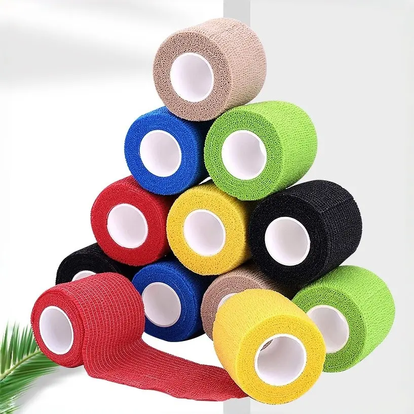 Best Sports Tape for Athletes and Fitness Enthusiasts, Athletic Tape, Breathable Sports Tape, Easy Tear No Residue, Ideal for Gymnastics and Boxing, Random Colors Elastic Bandages