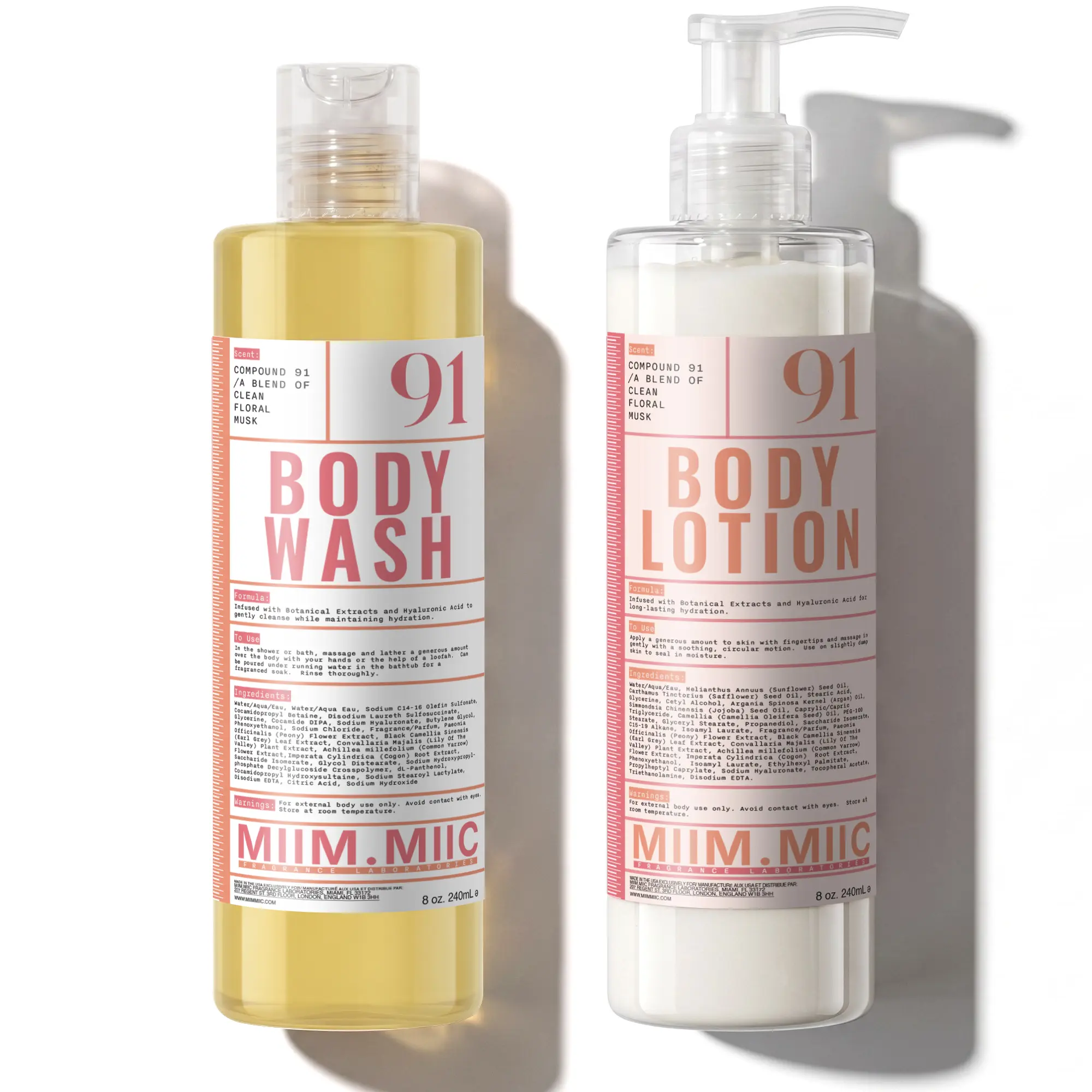 No 91 Clean Floral Musk  Body Wash & Lotion Duo Set