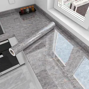 Self-adhesive Wallpaper, Oil & Heat Resistant Wallpaper, Easy To Cut Wallpaper, Marble Backsplash Wallpaper Suitable for Kitchen Backsplash, Furniture Renovation & Wall Protector