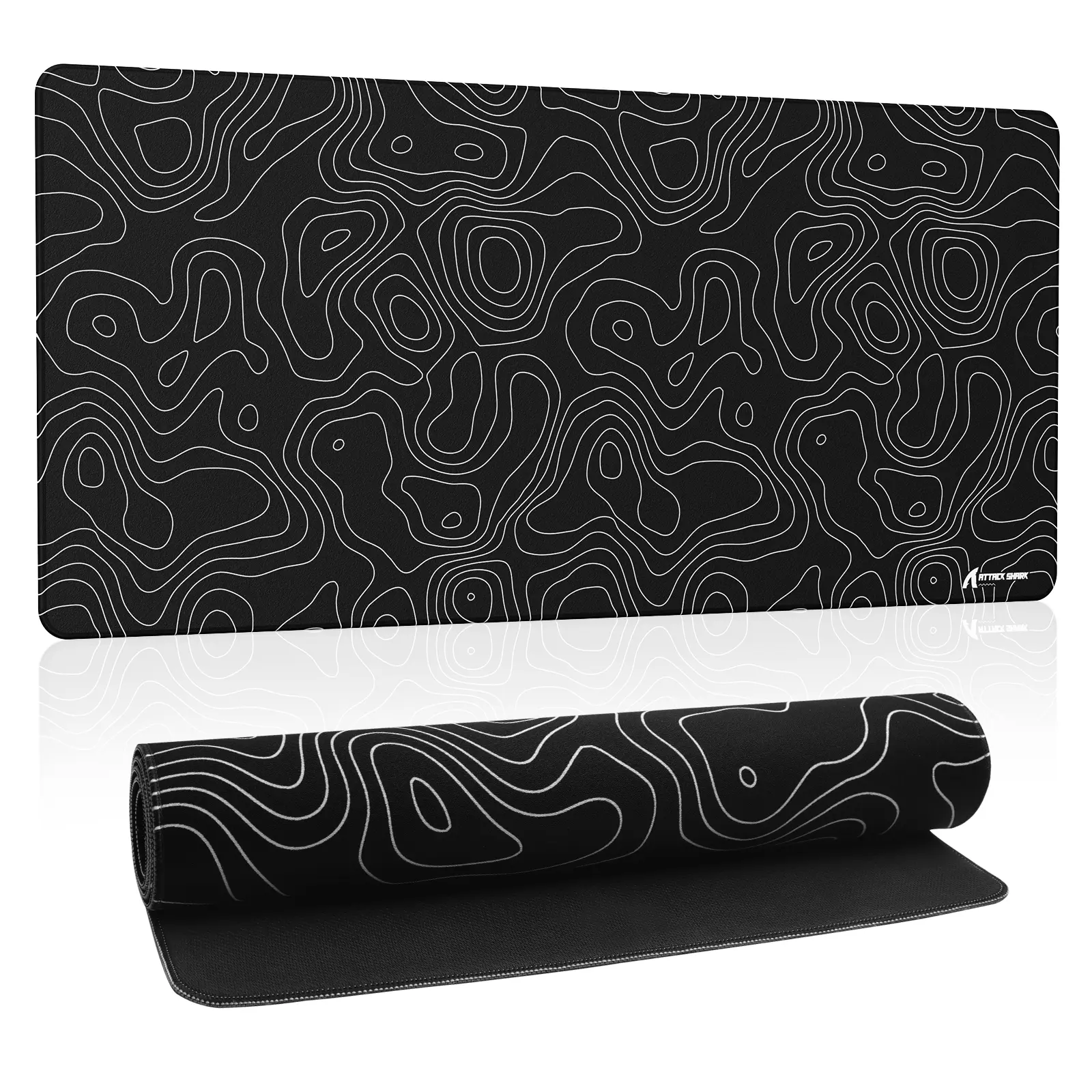 ATTACK SHARK CM02Pro Gaming Mouse Pad for Esports Speed Large Mouse mats for Desk Waterproof Surface Stitched Edges and Anti-Slip Rubber Base 3 Size