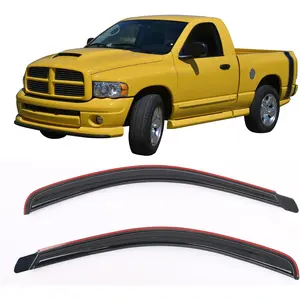 IKON MOTORSPORTS in Channel Window Visors Compatible with 2002-2008 Dodge Ram 1500 & 2003-2009 Ram 2500 3500 Standard Cab, Acrylic Smoke/Tinted Rain Guards, Side Window Wind Deflectors 2PCS