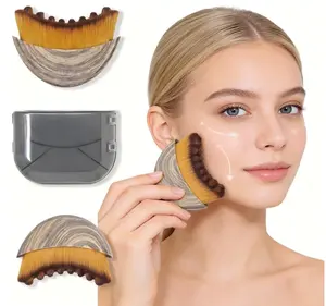 New Lymphatic Contour Face Brush - Dry Brushing Face Massager for Lymphatic Drainage, Chin & Jawline Sculpting - Ergonomic Skin Fit Design to Reduce Puffiness, Relieve Fatigue