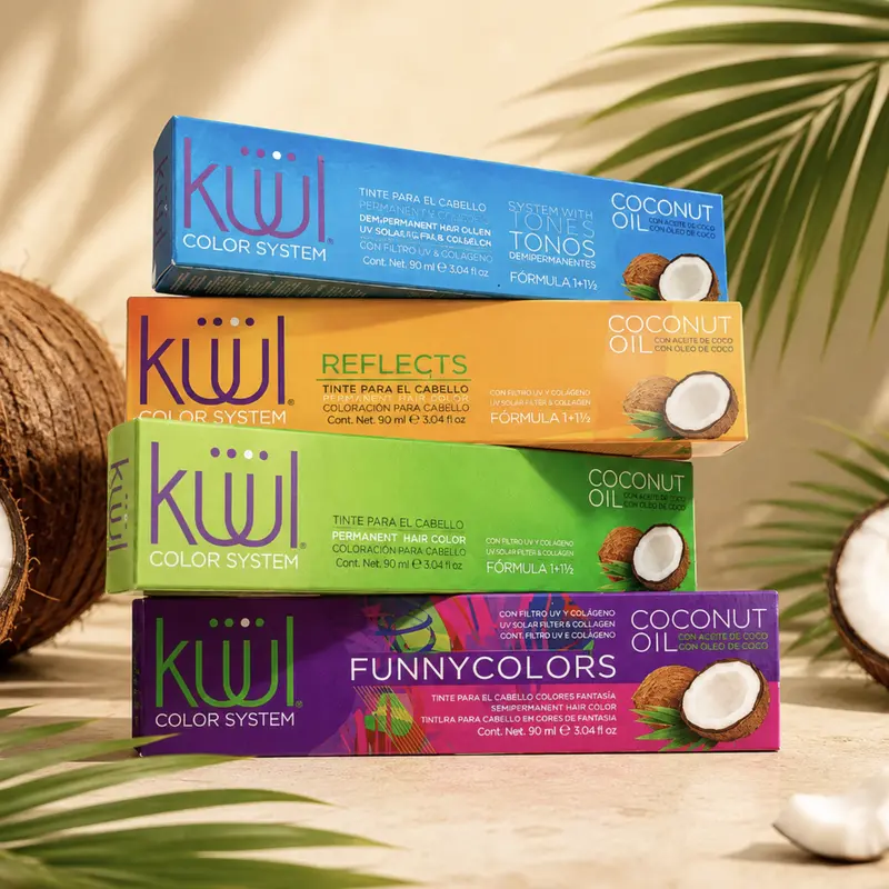 KUUL Color System Permanent Ammonia-Free Cream Direct Hair Dye Tube - 3.04 fl oz (100ml) Haircare, Easy Application, Vibrant Hue, Color Extending for Chemically Treated Adult Fine Hair, 24 Months Shelf Life