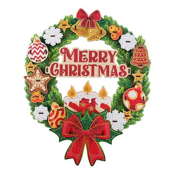 Crafts & Sewing Craft Buddy Crystal Art Multilayered 3D Christmas Wreath Kit