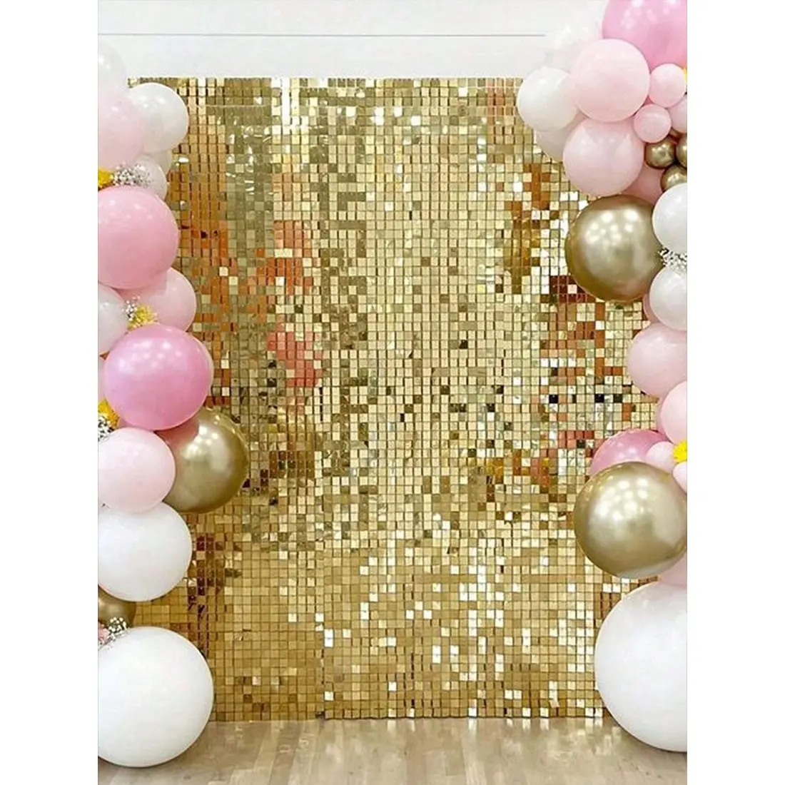 100x200cm Plastic Rain Curtain Background Cloth, Silver Color Home Wall Decor, Party Backdrop for Birthdays, Weddings, Holidays, Home Party Decorations