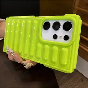 Cute 3D Capsule Air Cushion Case for Samsung S23 S24 FE S25 Ultra Plus A55 A35 A16 A06 A05 M55 5G Shockproof Soft Silicone Cover