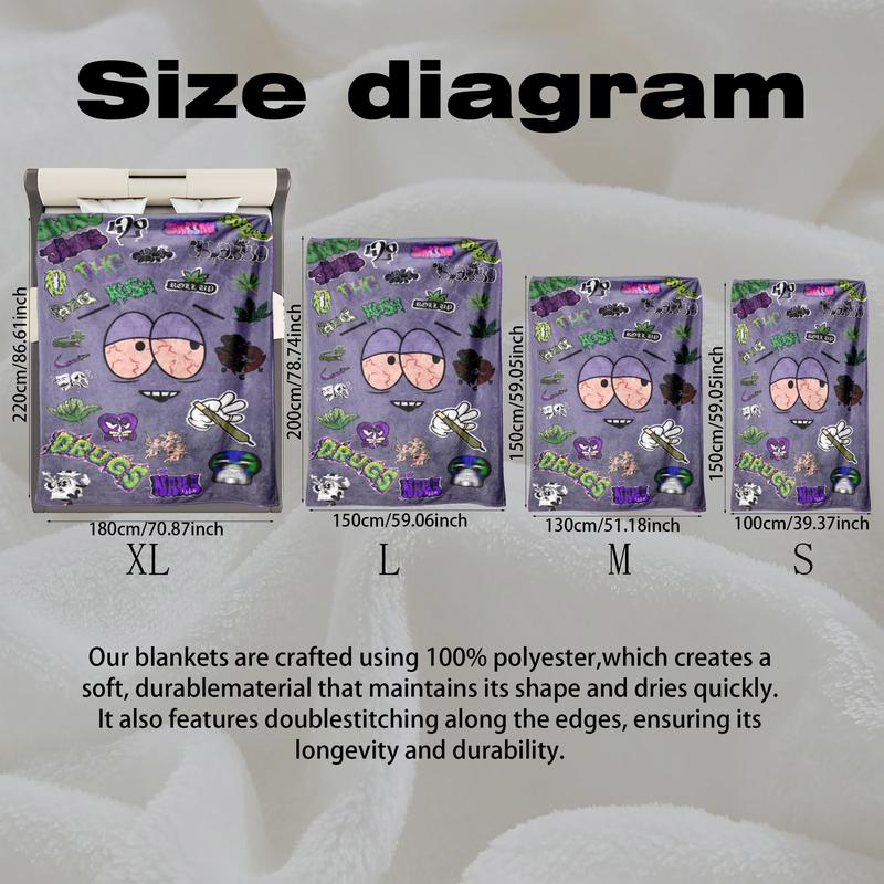 South Park Towelie Flannel Blanket, Soft Blankets, Soft Warm Cozy Throw for Sofa Bedroom Travel Camping Office Nap, Gift Idea