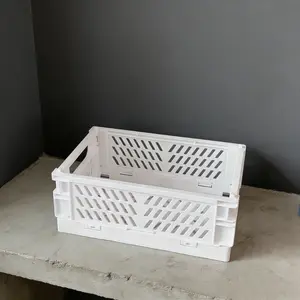 2pcs/3pcs 5.98in Foldable Stackable Storage Basket, Plastic Sundries Storage Box for Home