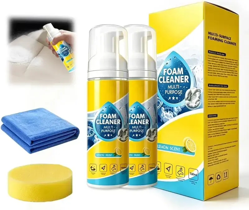 The Ultimate 4-in-1 Cleaning Powerhouse! Multi-Enzyme Foam Spray – The Only Cleaner You Need for Cars, Kitchens, Bathrooms, and Sofas. Fast-Acting, Non-Toxic, 2026’s #1 Viral Deep Cleaning Essential., Fast-Action, Multi-Surface #SummerVibes