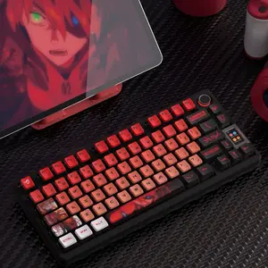 Anime Pudding Keycaps 122 PCs Evangelion Theme Eva Unit 02 OEM profile