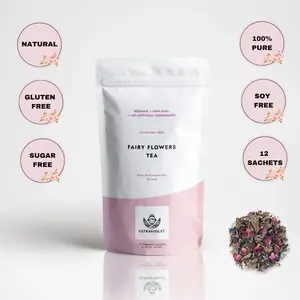 Organic Fairy Flowers Tea by Ultraviolet - Chamomile, Rose Petals, Elderberries, Lavender, Cornflower, Orange Peel - Tea Bags Beverage