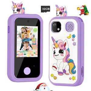 2.8 Inch Kids Toy Phone with Touch Screen, 1080P HD Video Camera, Fun Photo Filters & Stickers, Educational Games + MP3 Player, Perfect Christmas Birthday Gift for Boys & Girls Ages 3-12 (With 32GB Card)
