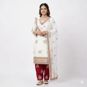 Indian Pakistani Dress - Casual Women's Outfit with Shawl and Trousers Traditional Design for Various Occasions Elegance in Traditional Craftsmanship - Piece