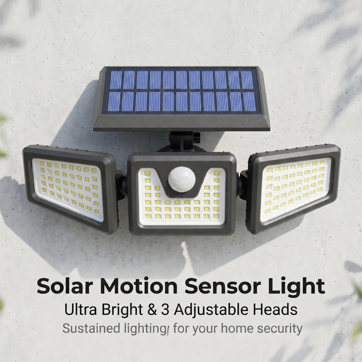 Solar Powered Security Flood Light - High-Efficiency LED, Sensitive Motion Sensor, Ultra Bright IP65 Waterproof Energy-Saving Decking & Patio Lighting for Gardens, All Seasons Home Safety & Daily Illumination (Flood & Spot Lighting Category), Reduces Util