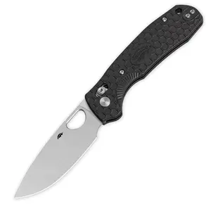Large Drop Point Crossbolt Knife - FRN Handles - 8Cr13MoV Steel