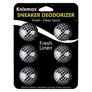 Knixmax Footwear Deodorizer Balls, Cologne-Scented Colorful Shoe Fresheners for Gym Bags & Lockers, 6-Pack Odor-Eating Boot & Car Air Fresheners outdoorfun