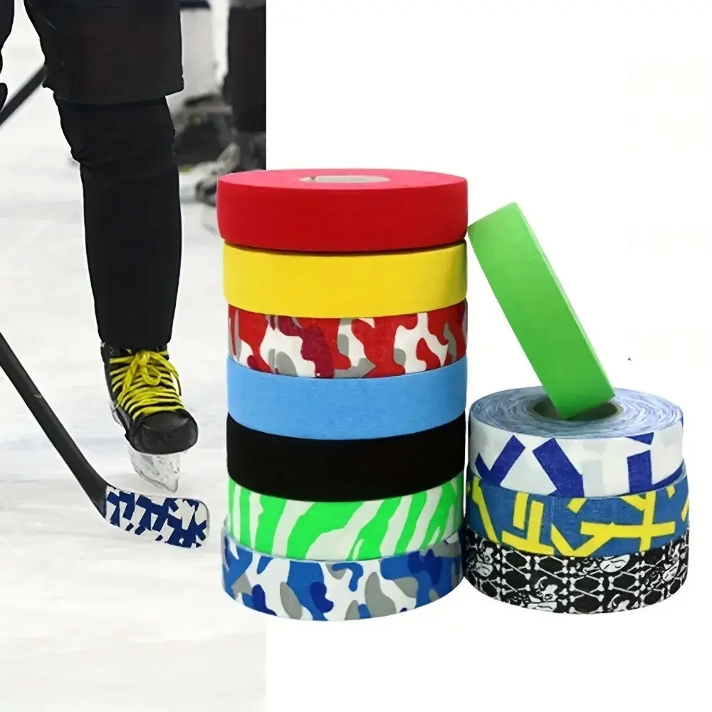 1 Roll/2 Roll 2.5cmx25m Ice Hockey Grip Tape, Multi-Purpose Anti-Slip Hockey Stick Tape, Colorful Athletic Sports Tape, Athletic Tape For Sports, Durable Poly Material, Sports Wrap