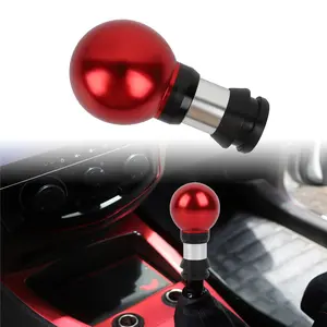 Brand New Universal JDM Red Round Ball Aluminum Automatic Gear Shift Knob Shifter