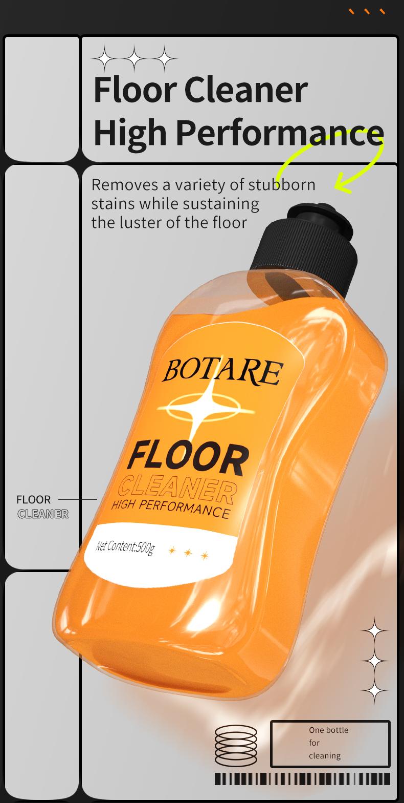 BOTARE Floor Cleaner Enzyme-Powered Deep Clean Quick-Dry Pet/Kid-Safe 17.6 Fl Oz for All Floors Scented Long Lasting Cleaner