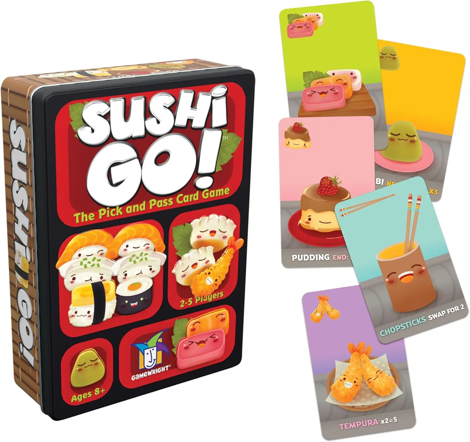 Gamewright Sushi Go, the Pick and Pass Card Game, Multi-colored