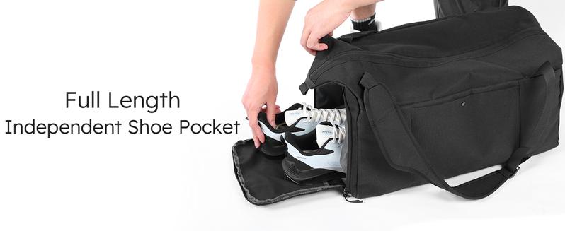 Kookoomia Gym Bag with Shoes Compartment and Wet Pocket Convertible Duffle Bag and Gym Backpack Waterproof Sports Bag with 2 Bottle Holders Multipurpose Weekender Overnight Backpack for Men