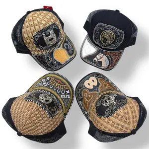 Gorra de Caballos Vaquera Charra Jinetes Cachucha artesanal con malla ajustable Vaquero Horses and Riders Trucker Hat Western Style Horseback Riding Accessories