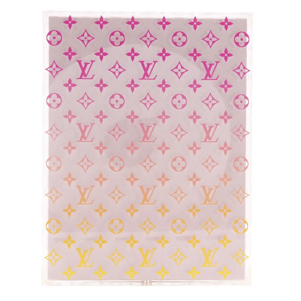 Pre-owned Louis Vuitton Plastic Small Leather Goods Sunglasses Case Monogram Acrylic Accessory