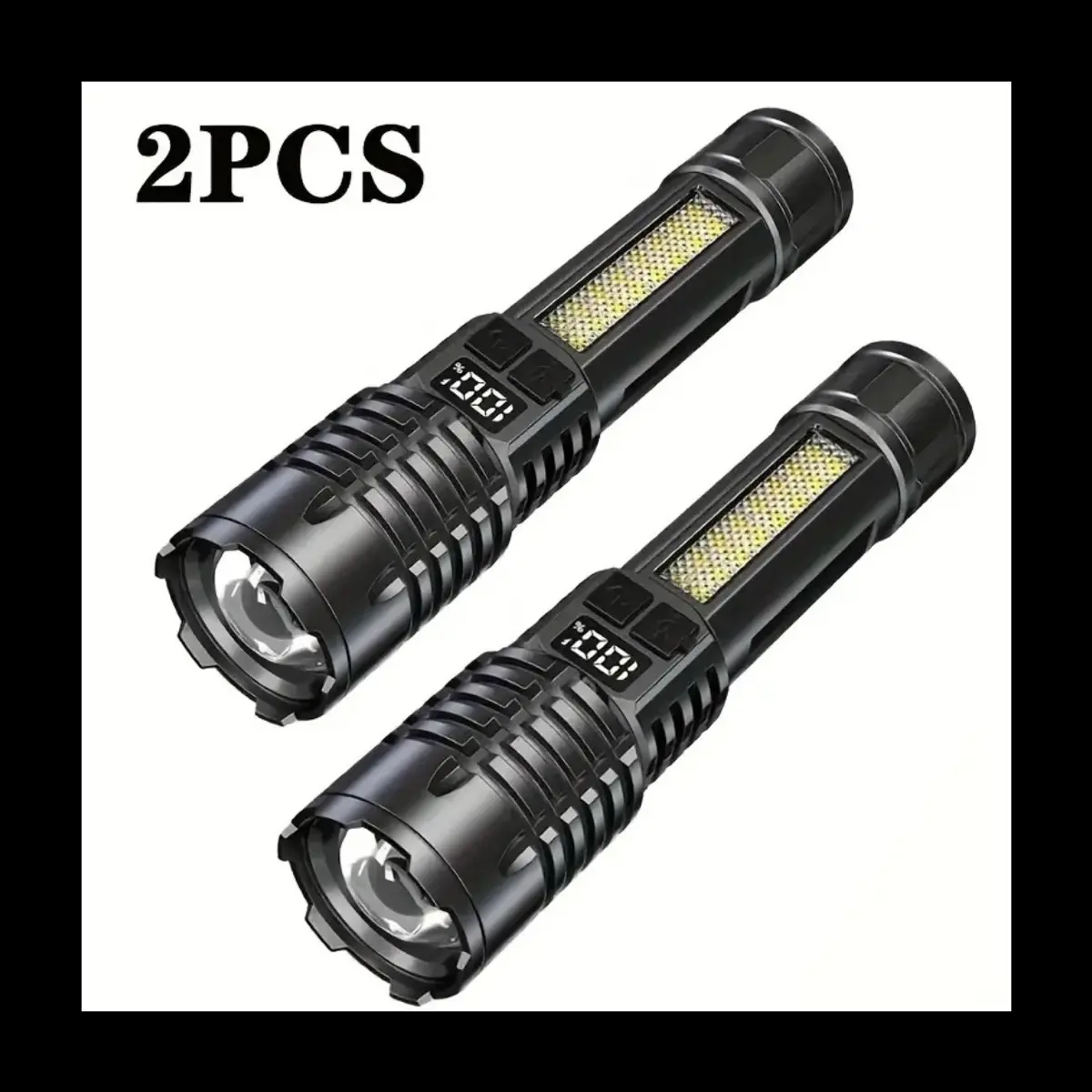 2pc rechargeable LED flashlights
