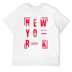 Unisex 180g Heavy Cotton Graphic T-Shirt - Menswear Fashion, Bold Red "Run All Night" Typography Print, Retro Urban Streetwear, Breathable Fabric, Customized Elastic, Deo Merch, Frisco Orange, Anti Grape Clothing, Funny Gift Option