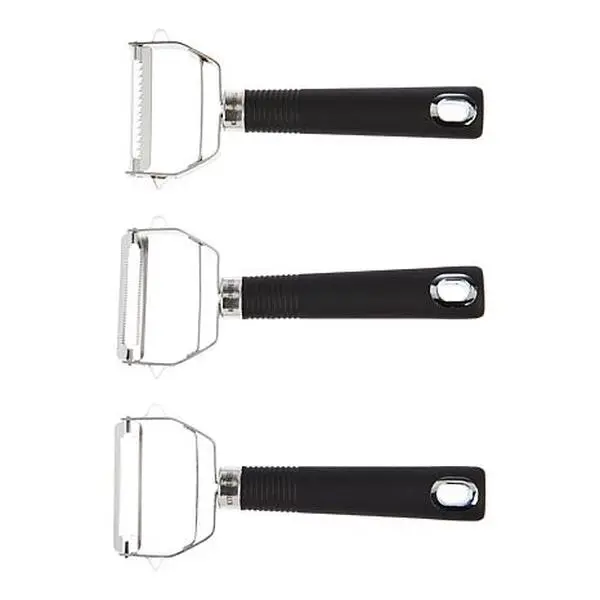 KitchenHQ 3-piece Set of Stainless Steel Speed Peelers