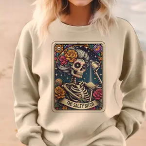 Tarot Sweatshirt The Teacher Tarot Hoodie The Salty Pullover The Runner Skeleton Sweatshirt Anti Social Butterly Pullover Skeleton Tarot Rocker Sweater The Drinker Tarot The Mom Sweatshirt The Nurse Tarot Pullover