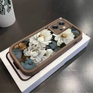 1 Piece Note12 4G White Flowers Designed For Entertainment With Silicone And Durable Compatible With Redmi Note 12 4G